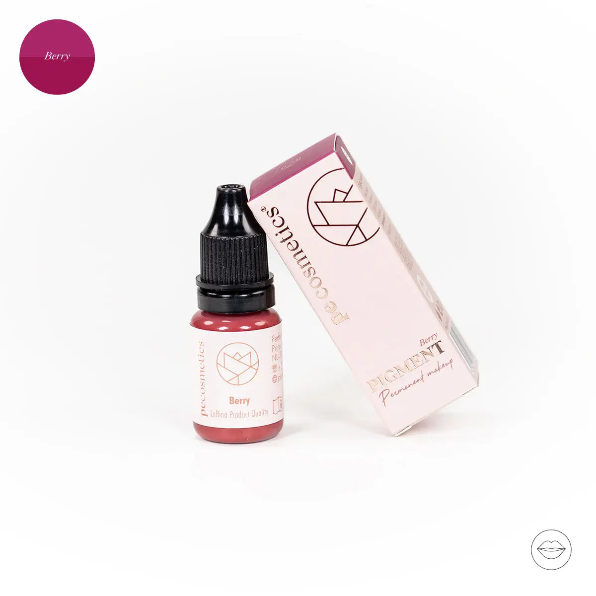 PE Cosmetics x Labina Lip Pigment in Berry shade, showcasing premium lip pigmentation for professional use.